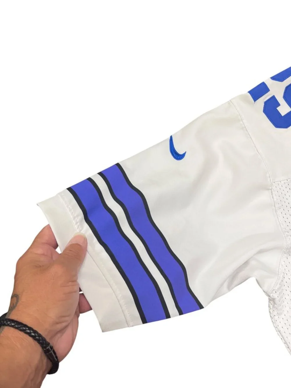 Nike Dallas Cowboys NFL Demarco on field white blue mens jersey Sz 48 SKU 10-599
